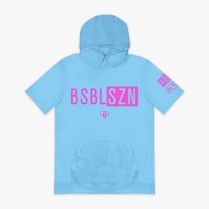 BSBL-SZN 101 Youth Short Sleeve Hoodie V2
Cotton Candy Blue size YM